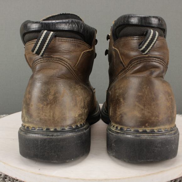 Red Wing Work Boots Steel Toe Safety Mens 10 Brown Leather main image 11